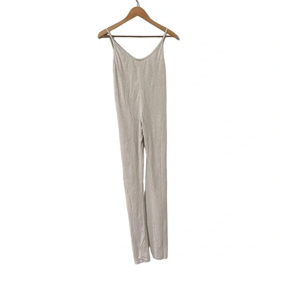 HOUSE OF CB Zahara Milk Marl Summer Lounge Beige Oatmeal Onesie Jumpsuit - Picture 7 of 11